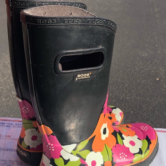 Bogs Harper Girl’s Spring Floral Waterproof Rain Boots Size 3 - Picture 6 of 12